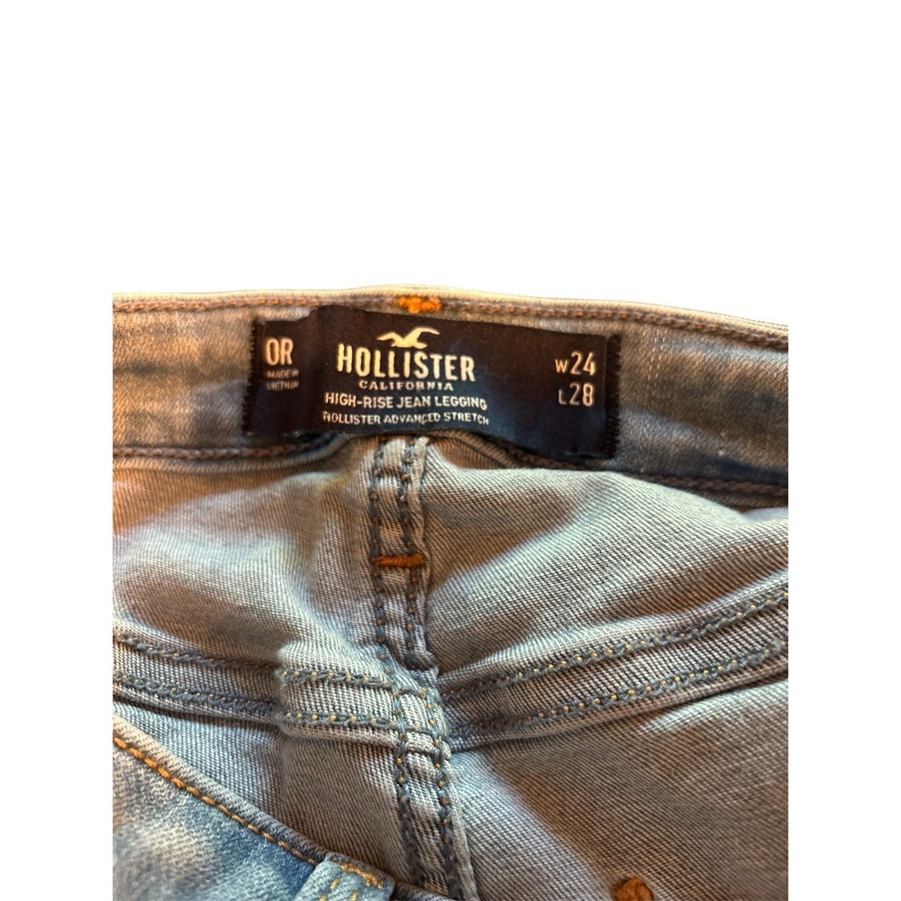 Hollister Jeans High-Rise Jean Legging Advanced Stretch size 0R W24 L28 - Picture 4 of 6